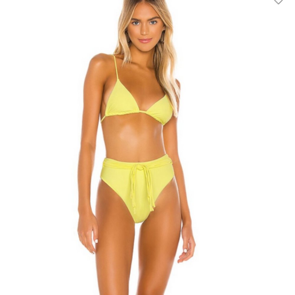The Vivi High Waist Bottom- lovewave, limeade, size small